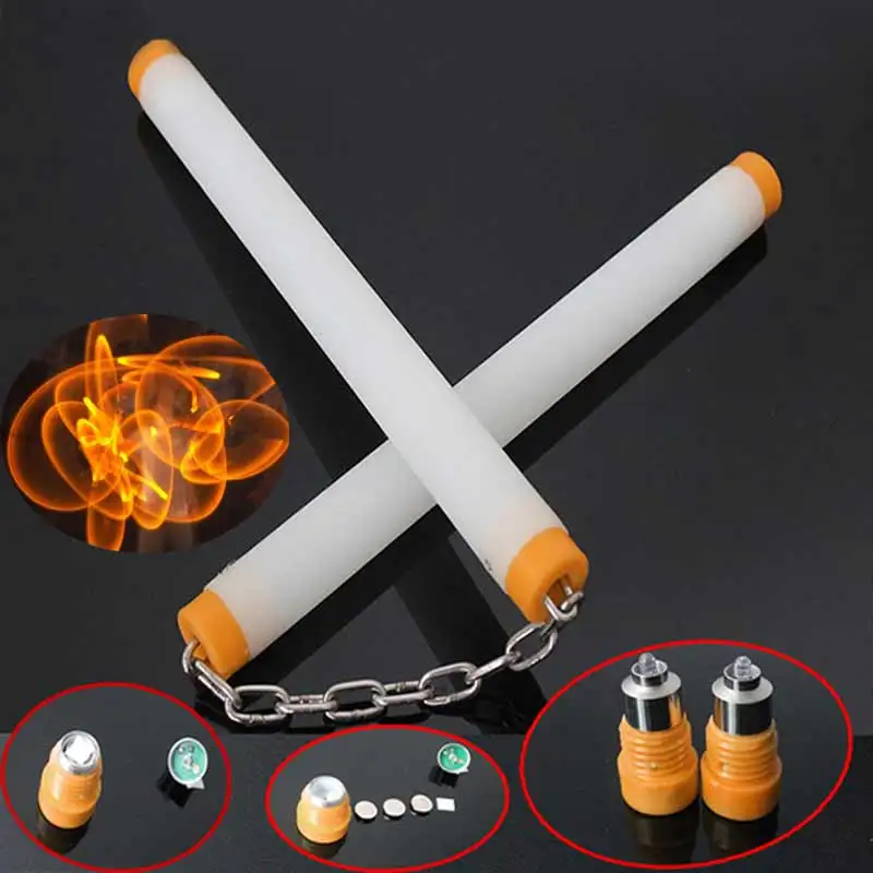 

LED Light Toys Nunchakus Glowing Fluorescent Performance Kongfu Nunchaku Sticks Light Up Toy M09