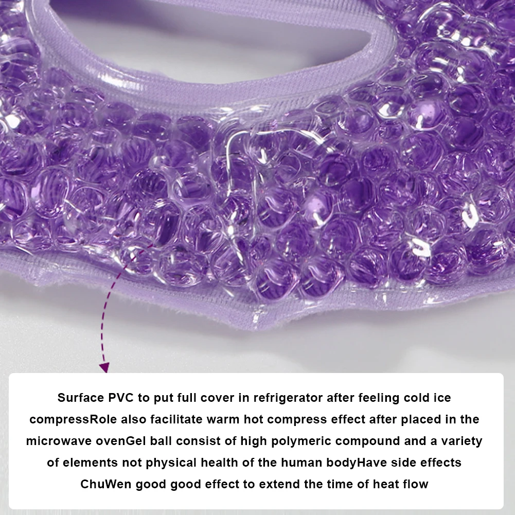 

Cold Gel Face Cover Blue Ice Hot Compress Face Cover Full Face Relaxation Cover Care Pad Fatigue Tools For Face Care Purple
