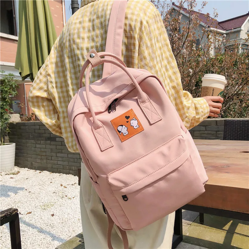 Милые женские водонепроницаемые нейлоновые рюкзаки школьные ранцы в Корейском