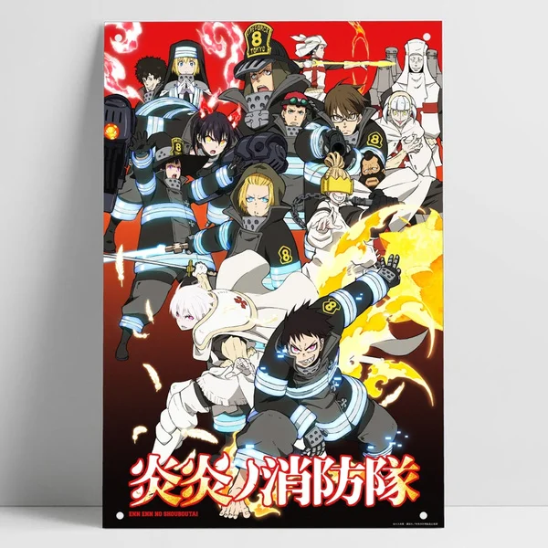 

Fire Force Tin Sign Anime Poster Bar Pub Home Metal Wall Art Decor Poster 8"X12" 12"X16"