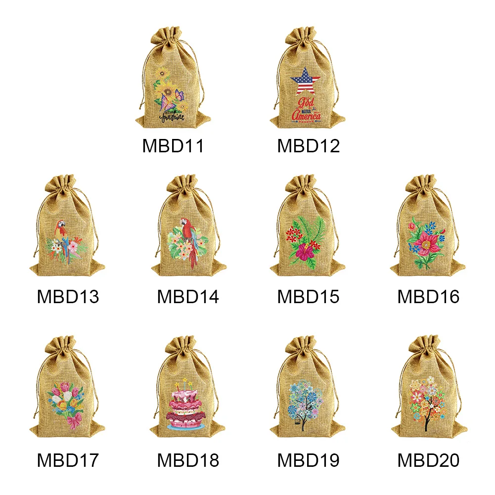 5D DIY алмазная живопись Подарочный пакет точка сверло рождественские конфеты