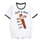 Футболка женская белая с принтом Just A Girl Who Loves jesu