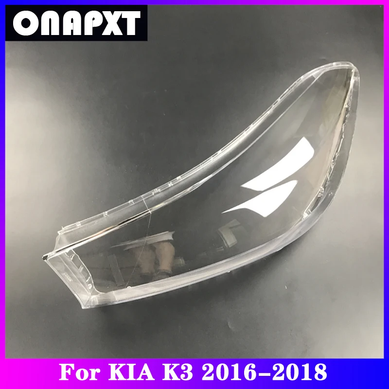 

Front Headlight Cover Replacement For KIA K3 Car Plexiglass Head Light Lampshade Lamp Shell Case Transparent Lens 2016-2018