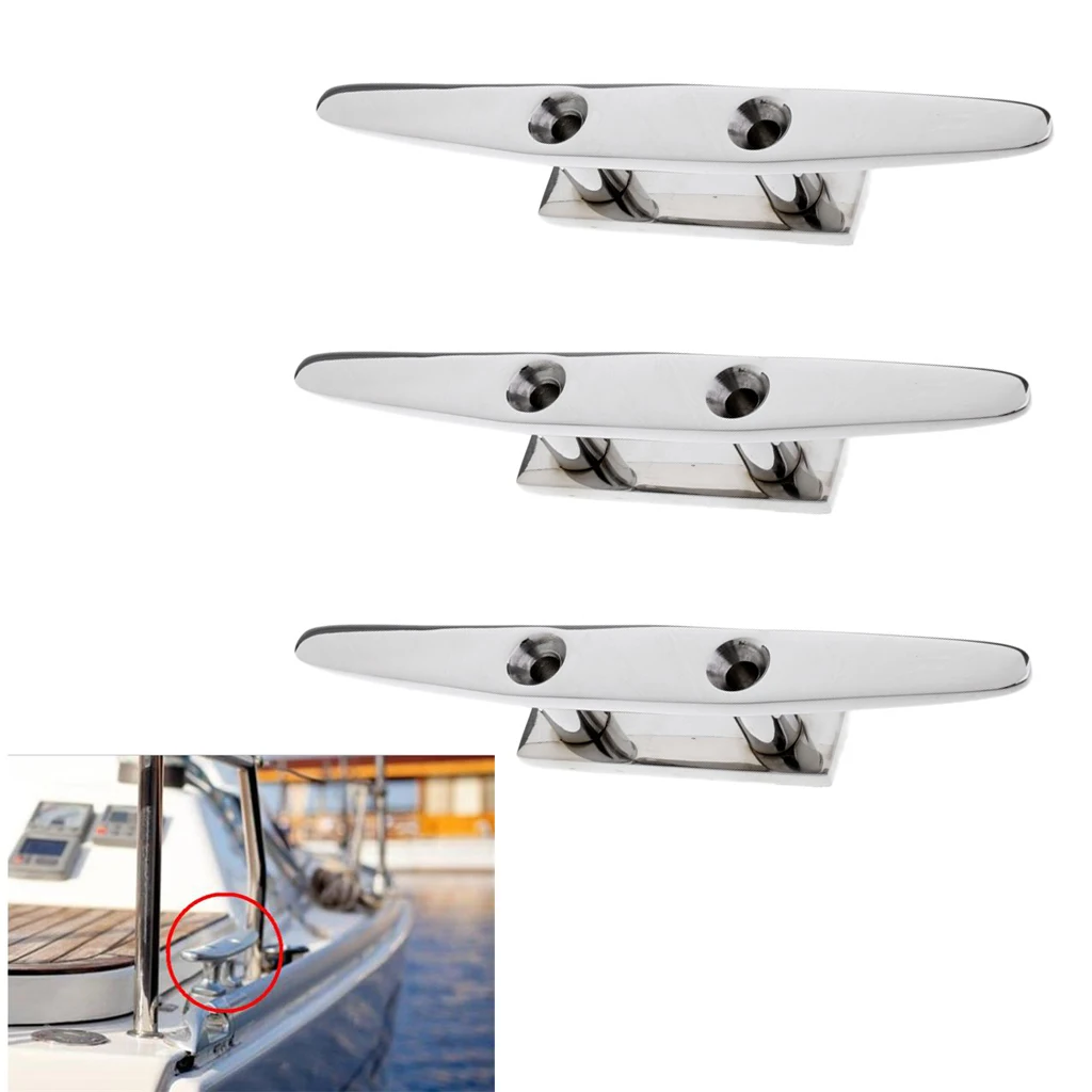 3 шт нержавеющая сталь низкая плоская скоба 8 дюймов для водного ремесла лодки
