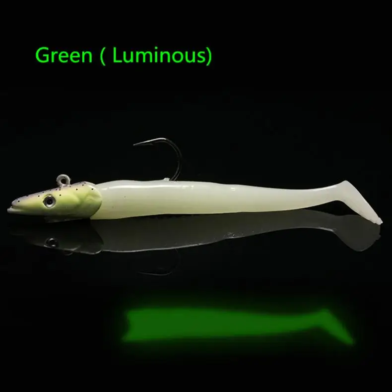 

5pcs/lot 11cm 22g Single Hook Swimbait PVC Soft Fishing Lure Hooks Lead Head Glow Bait Artificial Bait