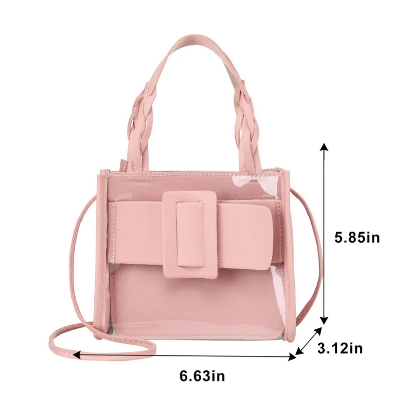 

Women Fashion PU Soild Color Crossbody Bags Ladies Girls Jelly Shoulder Bags Handbags Composite Bag New