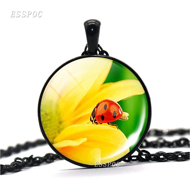Ladybug Pendant Flowers Necklace Jewelry Gift For Christmas Birthday Wedding Graduation | Украшения и аксессуары