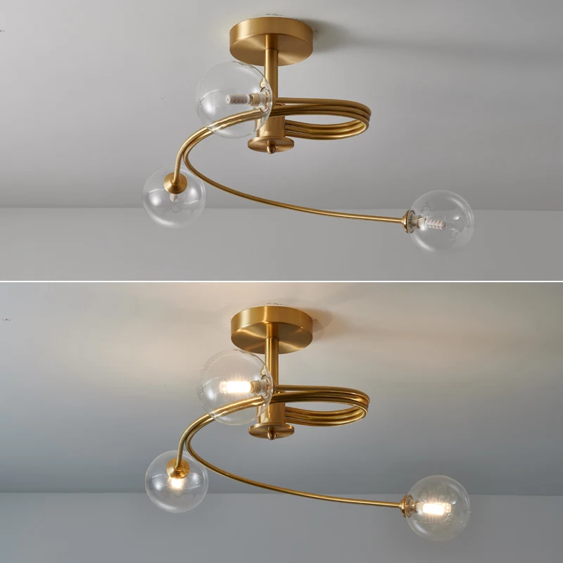 Современный светодиодный Люстра Освещение Стекло мяч для Гостиная Спальня