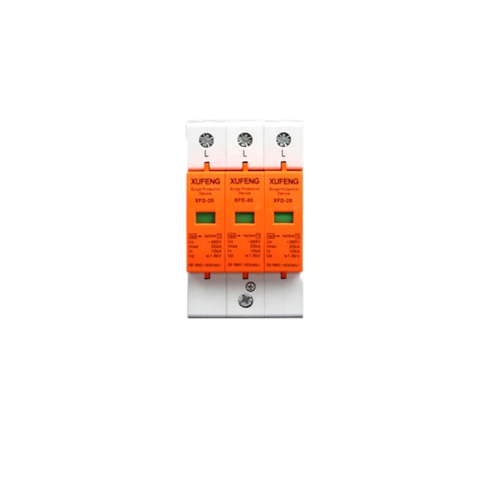 2P 20KA 40KA 60KA 80KA 100KA ~ 385VAC SPD домашнее устройство защиты от перенапряжений защитное