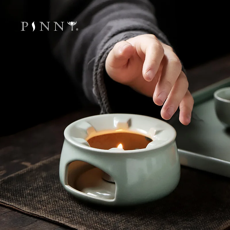 

Пинни в японском стиле, голубая глазурь, керамическая теплая чайная плита, ретро аксессуары для чая кунг-фу, нагревательная изоляционная основа