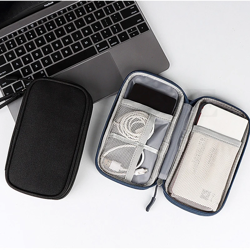 Travel Closet Organizer Case For Headphone Storage Power Bank Bag Digital Portable Zipper Accessories Charger Data Cables Pouch