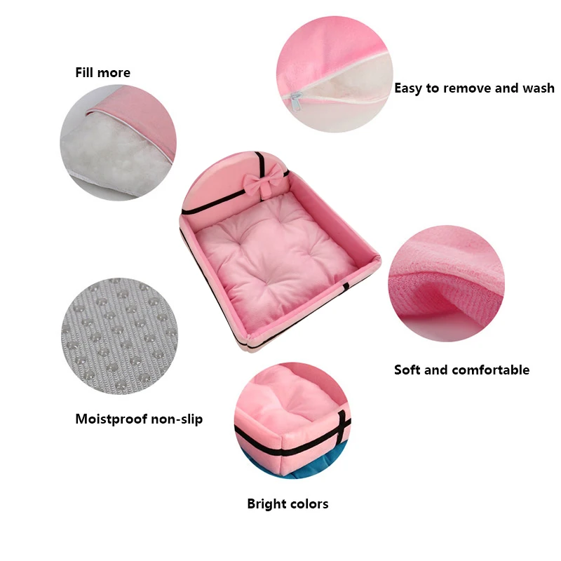 1 шт. Съемная кровать для домашних животных собачье гнездо щенков кошек мягкое