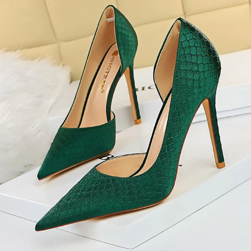 BIGTREE Shoes New Snake Pattern Women Pumps Sexy High Heels Party Stiletto Wedding Large Size Female | Обувь
