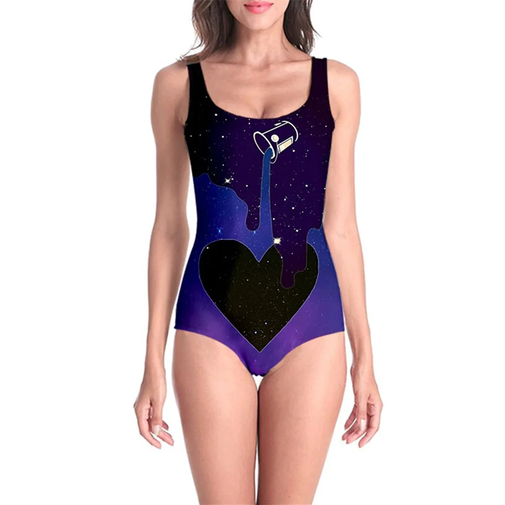 

Женский слитный купальник с объемным рисунком, Цельный купальник с коротким рукавом, купальный костюм для лета без рукавов