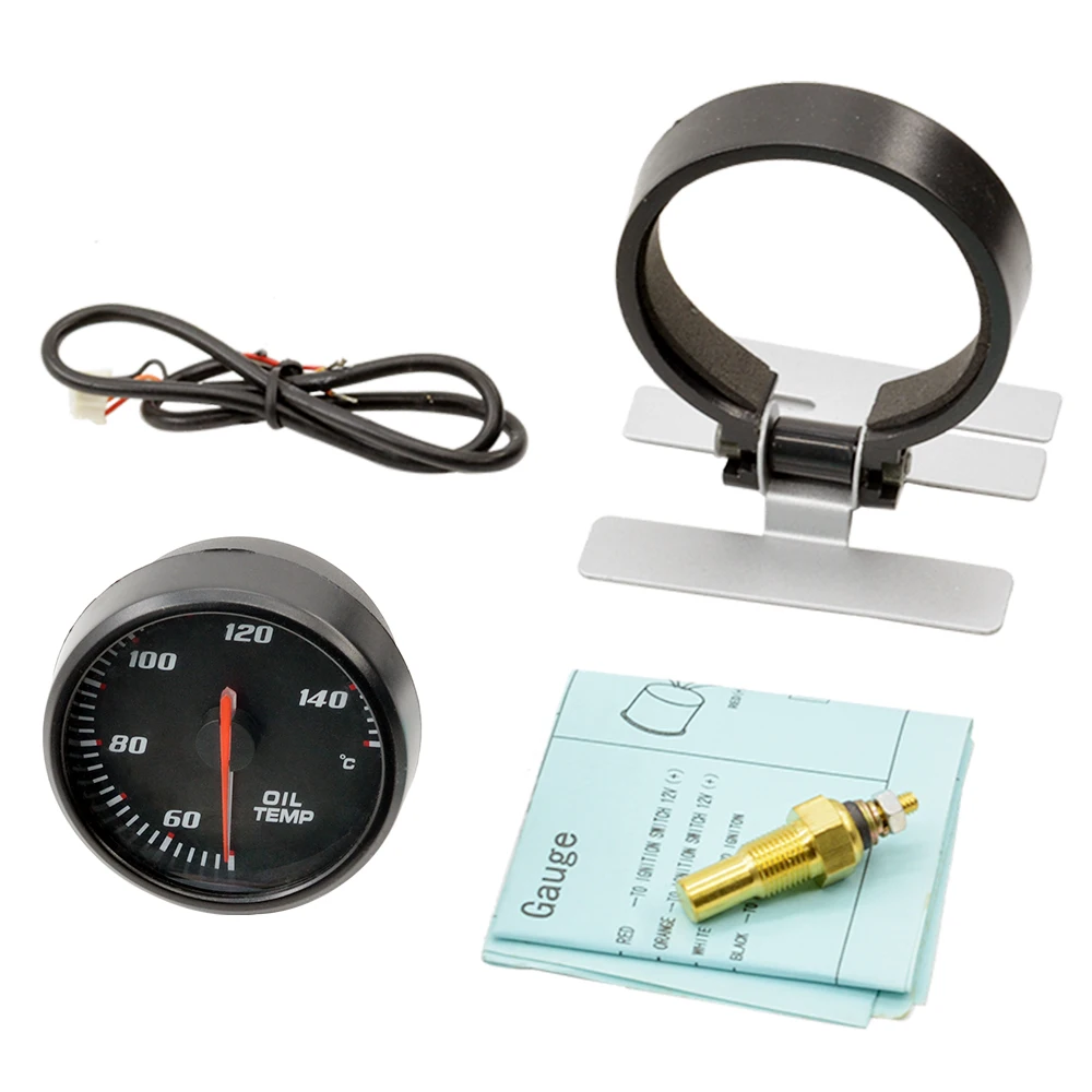 Автомобильный измеритель температуры Dragon 60 мм черный гоночный моторного масла с