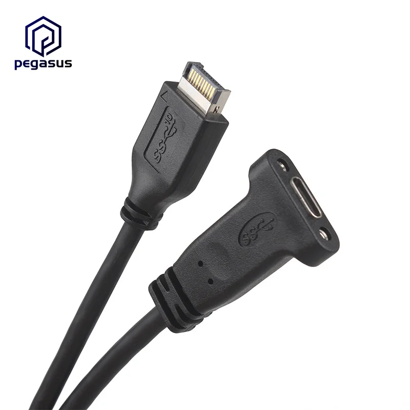 0 5 м USB 3 1 C спереди Панель заголовок кабель для передачи данных Тип E Женский
