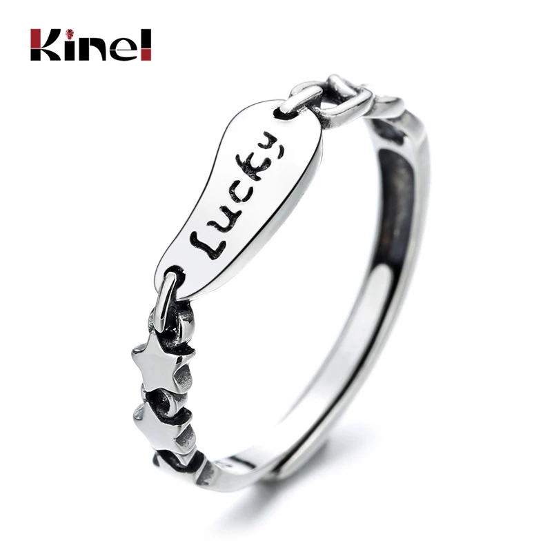 Kinel S925 Серебряное кольцо ювелирное изделие уличное популярное Ретро стиль