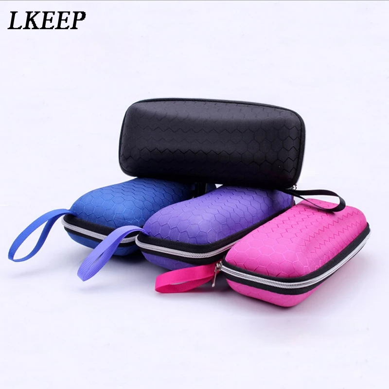 

Glasses Storage Box With Lanyard Zipper Eyewear Cases Cover Sunglasses Case For Women Eyeglass Cases Travel Packing Organizers