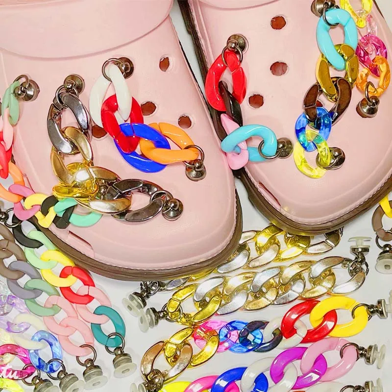 

Free Collocation Chian Crocs Charms Unisex's Shoes Clogs Decorations Accessories Women Jeans Set JIBZ Crocs Fit Xmas Gift