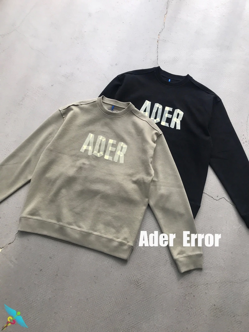 

Ader Error Hoodies Plastic Striped Single Product High Quality Letter Print on Chest Sweatshirt Ader Error Casual Pullover