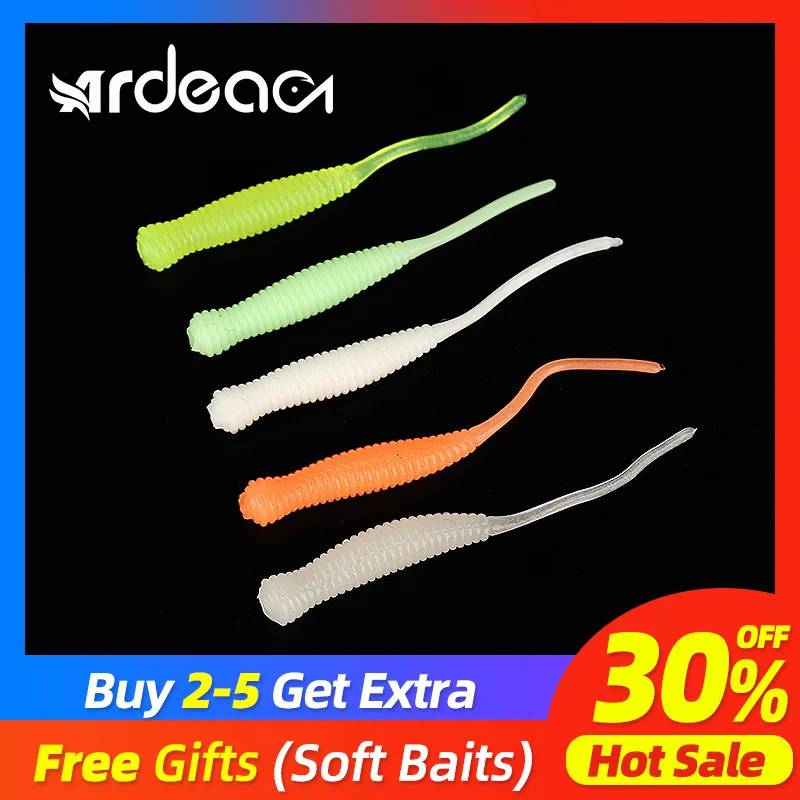 

Ardea Soft Lures Silicone Bait 12pcs 42mm 0.3g Artificial Worm Swimbait Jigging Fishing Bait bass Wobblers Fishing Tackle