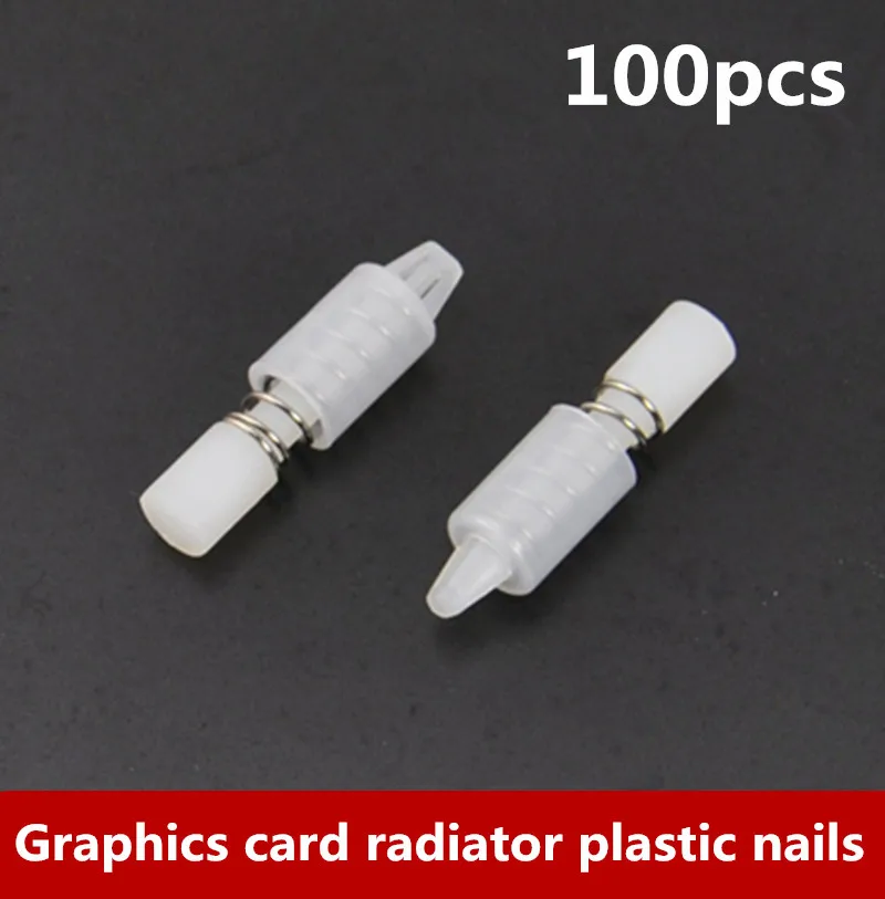 

100 шт., пружинные пластиковые гвозди для видеокарты