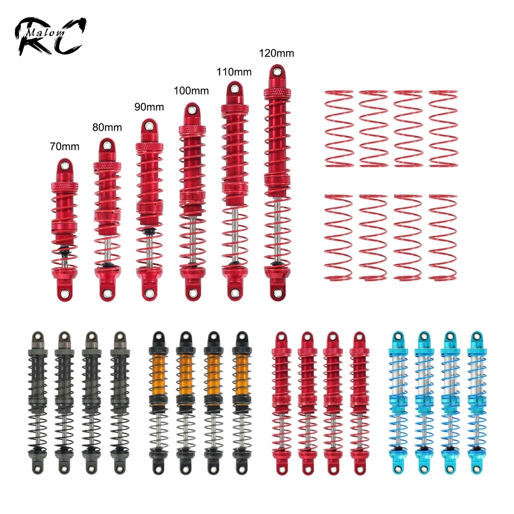 

Dual Spring Metal Oil Adjustable Shock Absorber 70mm 80mm 90mm 100mm 110mm 120mm for ARRMA SENTON Axial CAPRA SCX10 TRX-6 TRX-4