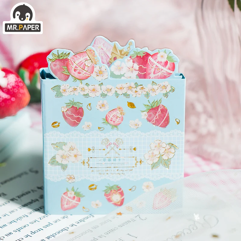 Mr.Paper 120 шт./компл. 4 вида конструкций в стиле Ins серии Sweet Berry Farm наклейки для заметок