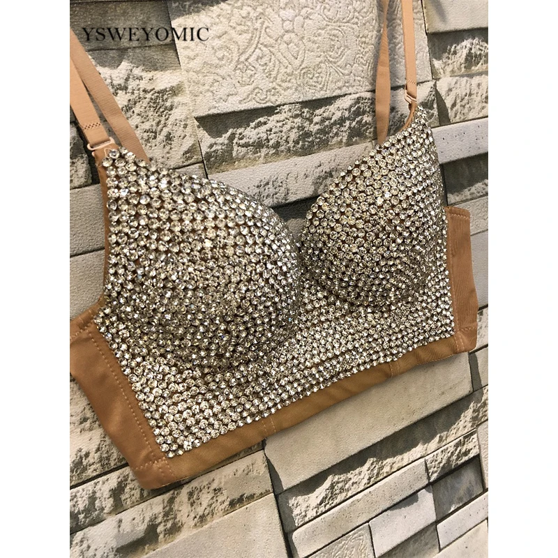 Топ бюстгальтер 2020 к требованиям заказчика Сверкающие С украшением в виде