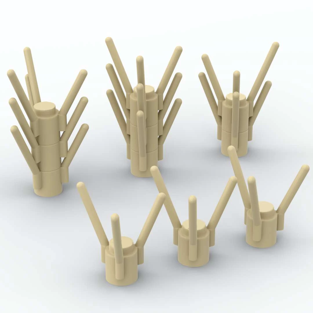 

380pcs Grass Plant Flower Stem MOC Building Block Parts 3741 Three Pronged branch for Children Kids Bricks Toy