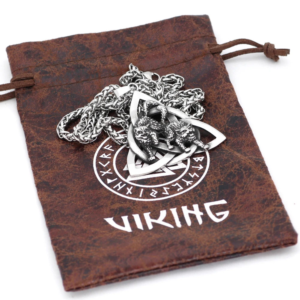 Племенное ожерелье в форме кошки из нержавеющей стали норвежский викинг Trivett с