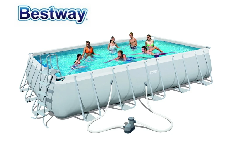 56470 Bestway 6 71x3 66x1 32 m(22 &quotx 12" x 52 ") Мощный Стальной прямоугольный каркас для