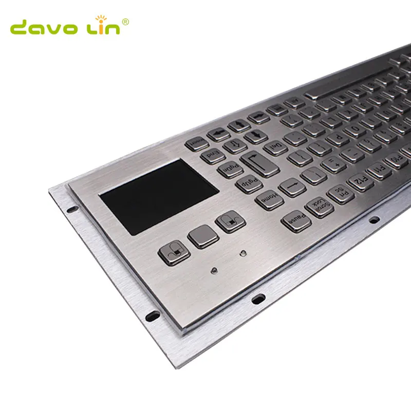 

Custom Waterproof Vandalproof Industrial Embedded Full Metal Keyboard With Touchpad