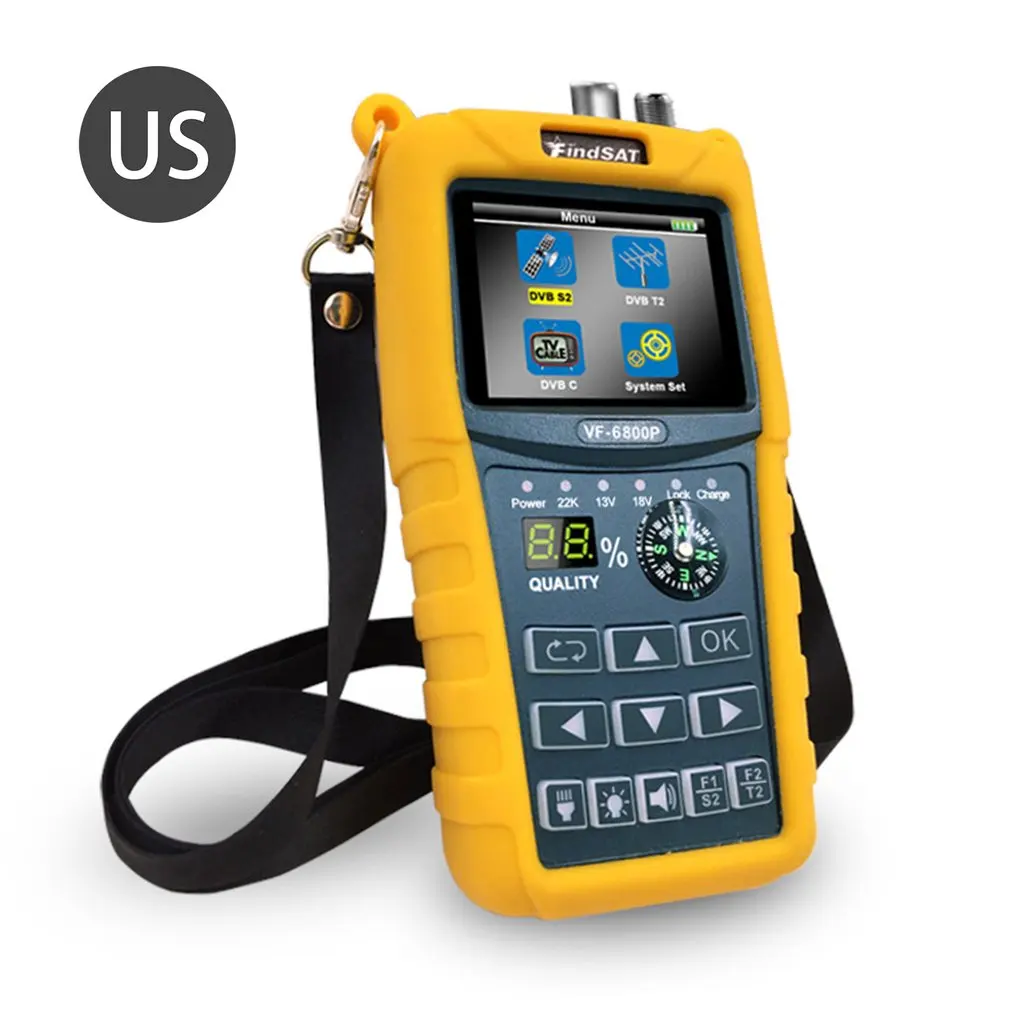 VF-6800 Satellite Finder Meter Dvb-t2/DVB S2/DVB C Combo Sat Dvb t2 Receiver Satfinder 2.4&quotColor LCD Screen | Спорт и