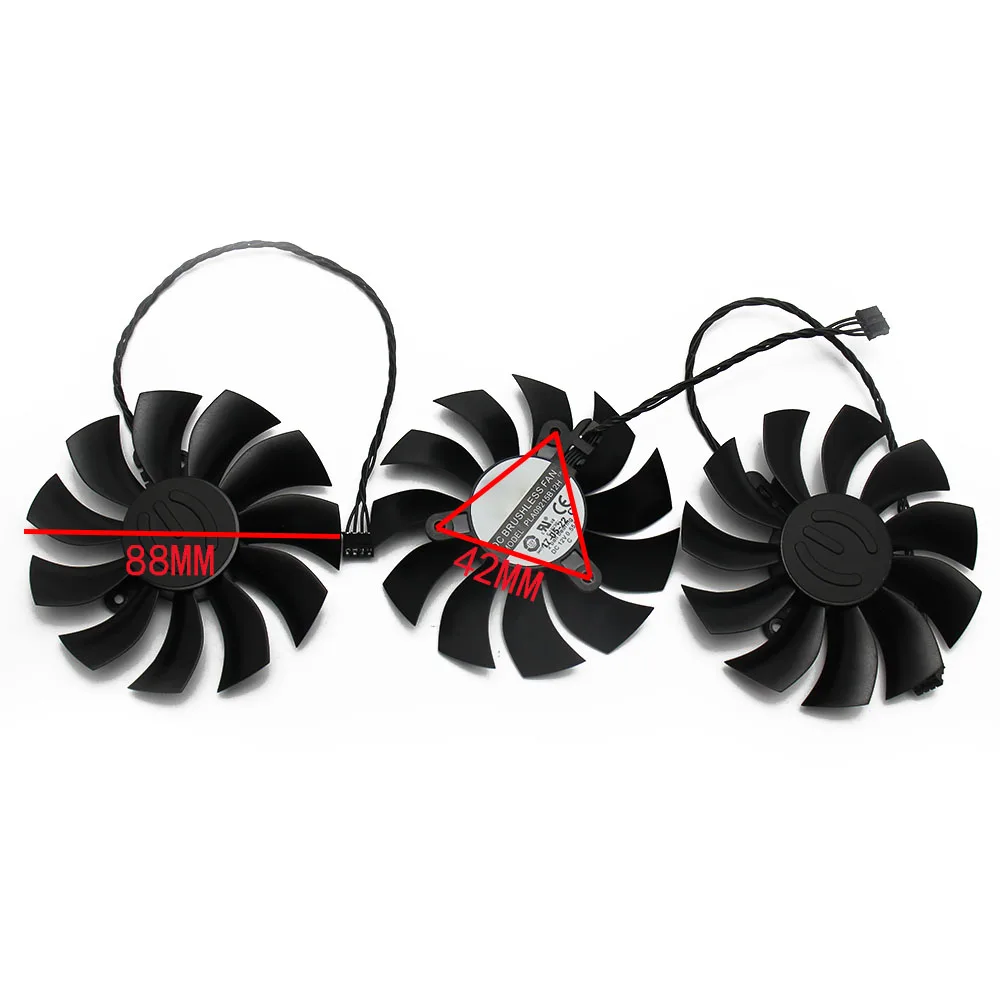 PLA09215B12H 12V 0.55A 4Pin для EVGA GTX1080TI FTW3 GTX 1080 Ti черный элитный Вентилятор Видеокарта Вентилятор охлаждения
