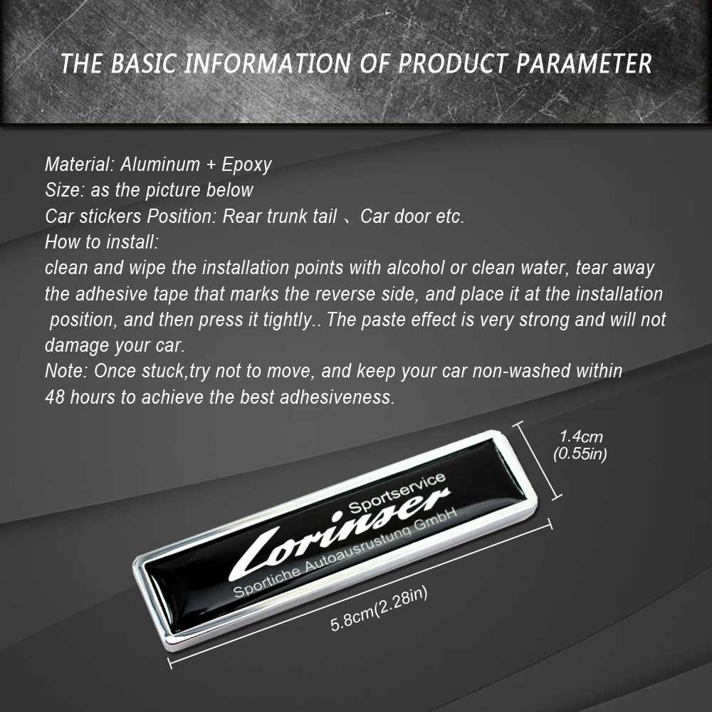 Автомобильный Стайлинг авто наклейка эмблема значок для логотипа Lorinser Mercedes Benz E C