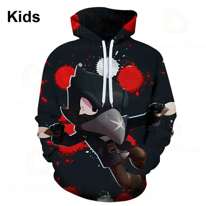

Boys Girls Cartoon Hoodie Sandy 3 To 14 Years Spike and Star,Kids Sweatshirt Shooting Game 3D Print Jacket Tops Teen Clothes