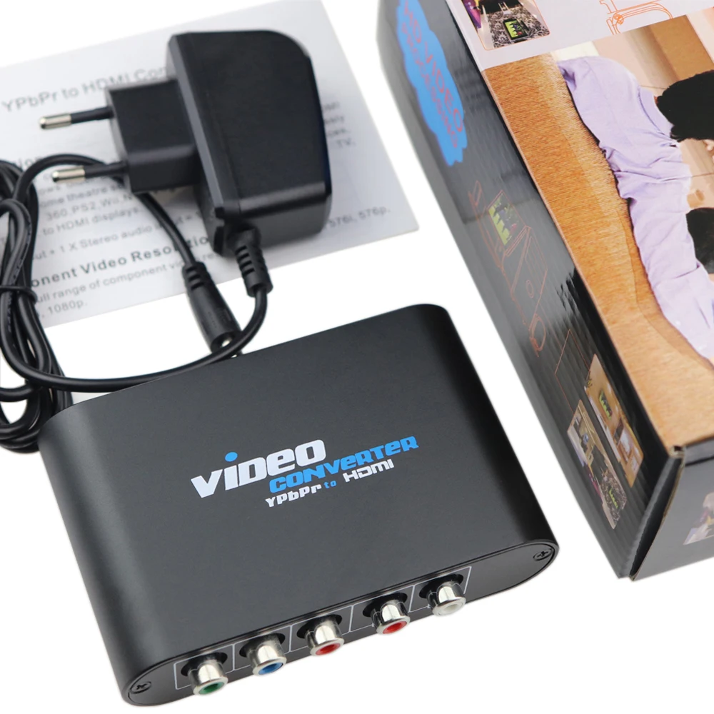 Компонентный конвертер HDMI 5RCA RGB YPbPr к поддерживает 1080P видео аудио адаптер для DVD PSP