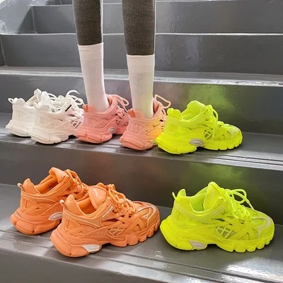 

2021 autumn new daddy shoes all-match casual sports platform large size flat shoes