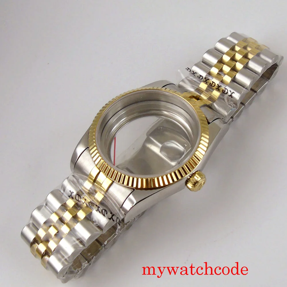 Parnis 36 мм чехол для часов из нержавеющей стали с циферблатом и ремешком сапфировым