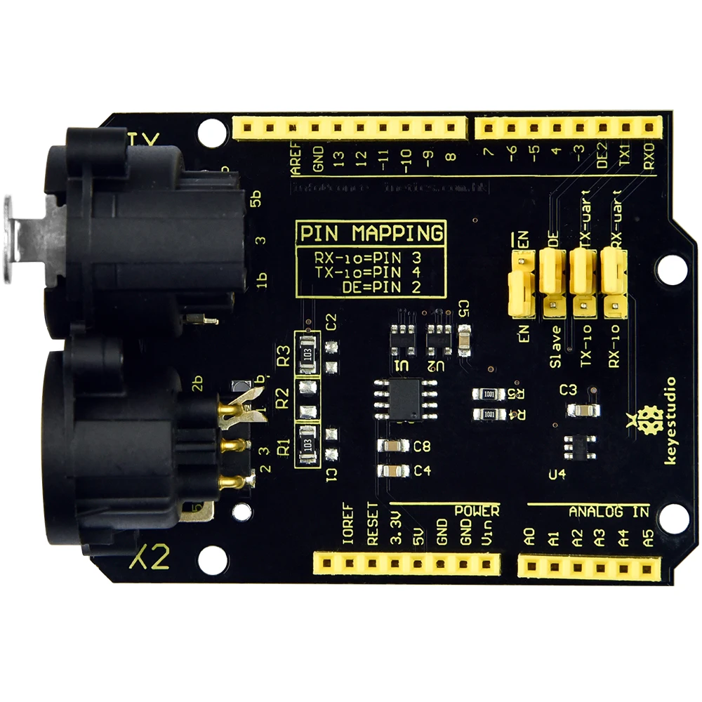 Экран Keyestudio DMX (RDM) для Arduino UNO управление динамиками освещением и дымовой машиной |