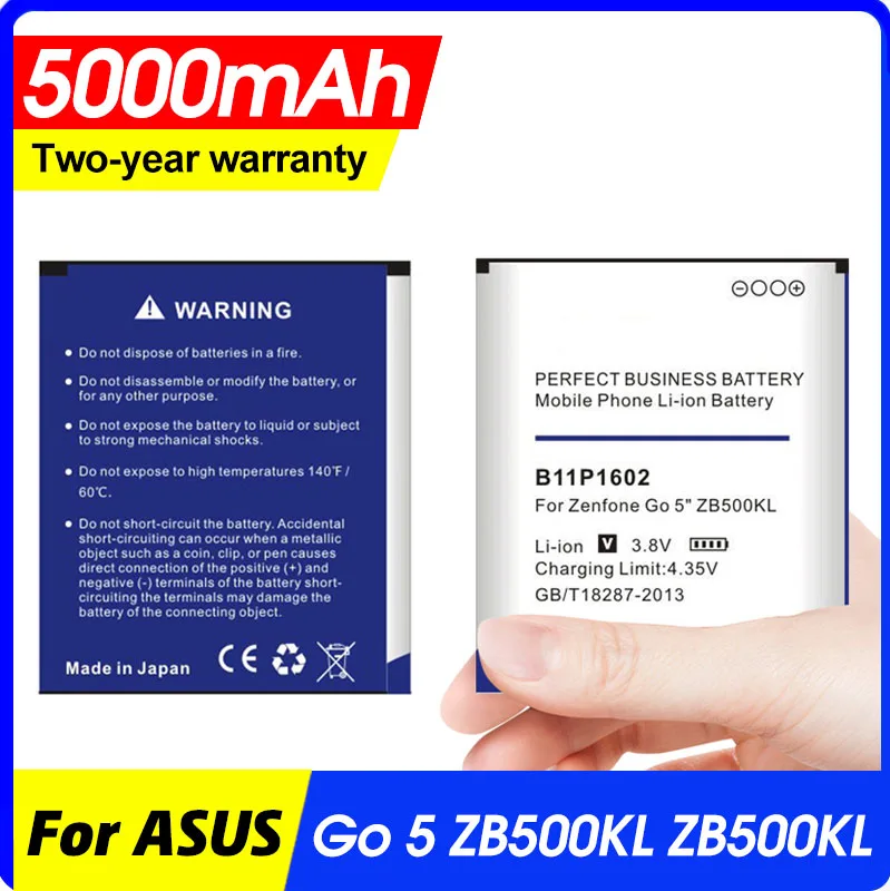 5000 мА/ч B11P1602 батарея для ASUS Zenfone Go 5 &quotZB500KL X00AD X00ADC X00ADA Мобильный телефон