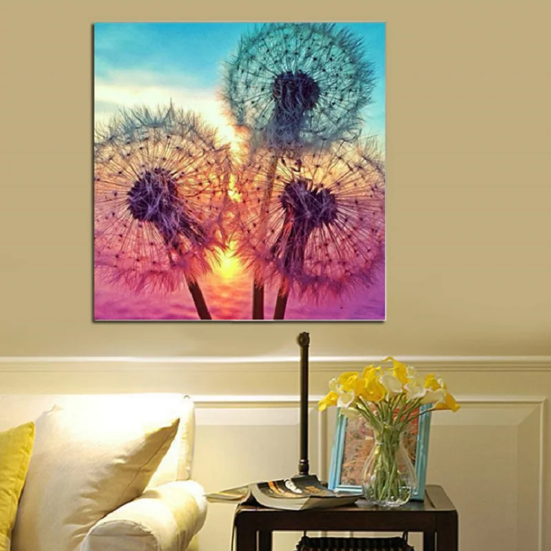 5D Dandelion Diamond Painting Kit DIY Rhinestone Kits Adults and Beginner Embroidery Arts Craft |