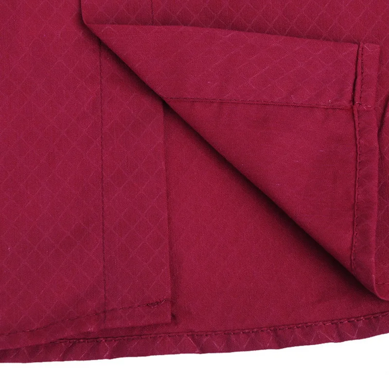 Мужская приталенная рубашка с длинным рукавом однотонная Повседневная в клетку