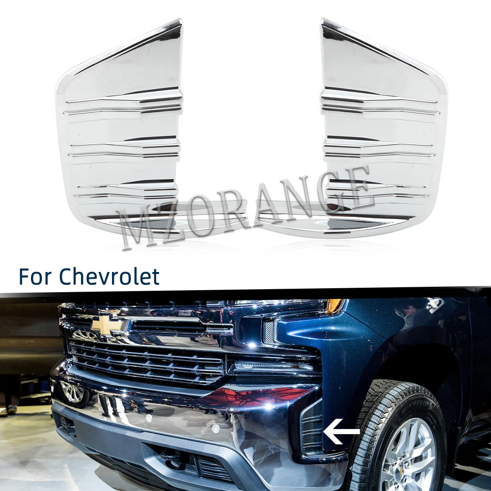 

Передняя противотуманная фара для Chevrolet Silverado 1500 2019 2020, наклейка на противотумансветильник ры, аксессуары для стайлинга автомобиля, угловая крышка из АБС-пластика