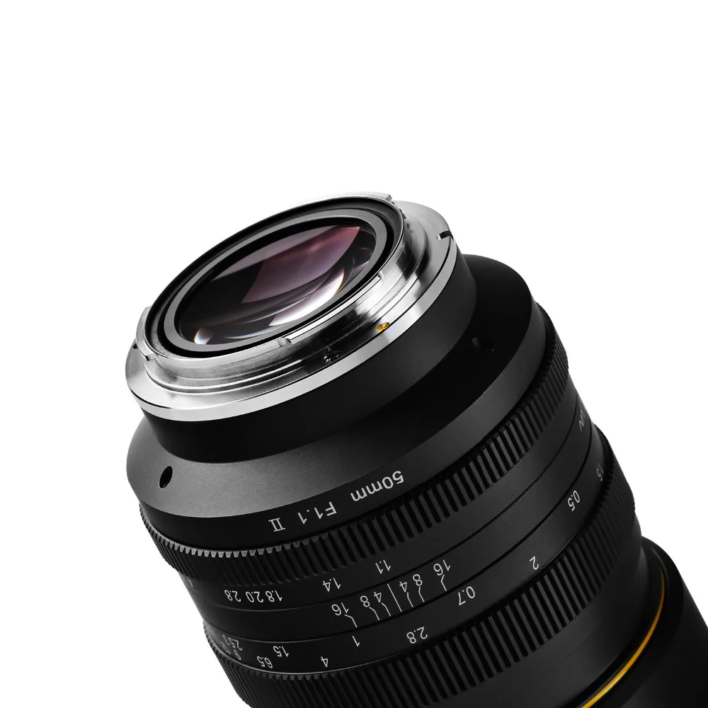 Kamlan 50 мм F1.1-F16 II APS-C объектив с большой апертурой ручной фокусировки для NEX для EOS-M для камер FUji M4/3 8 элементов в 6 групп