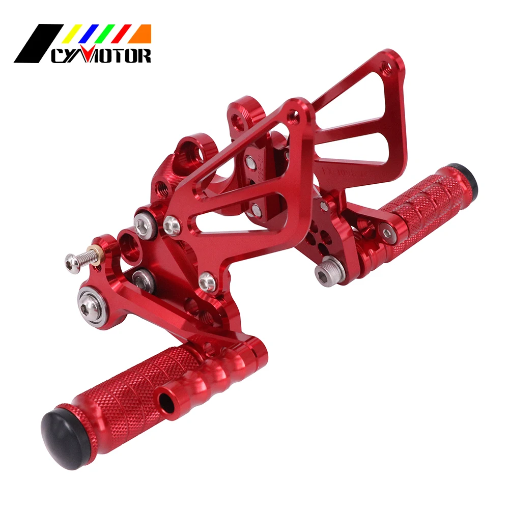 Мотоциклетные регулируемые колышки с ЧПУ для ног Ducati 1198 1098 S R 848 EVO трехцветные