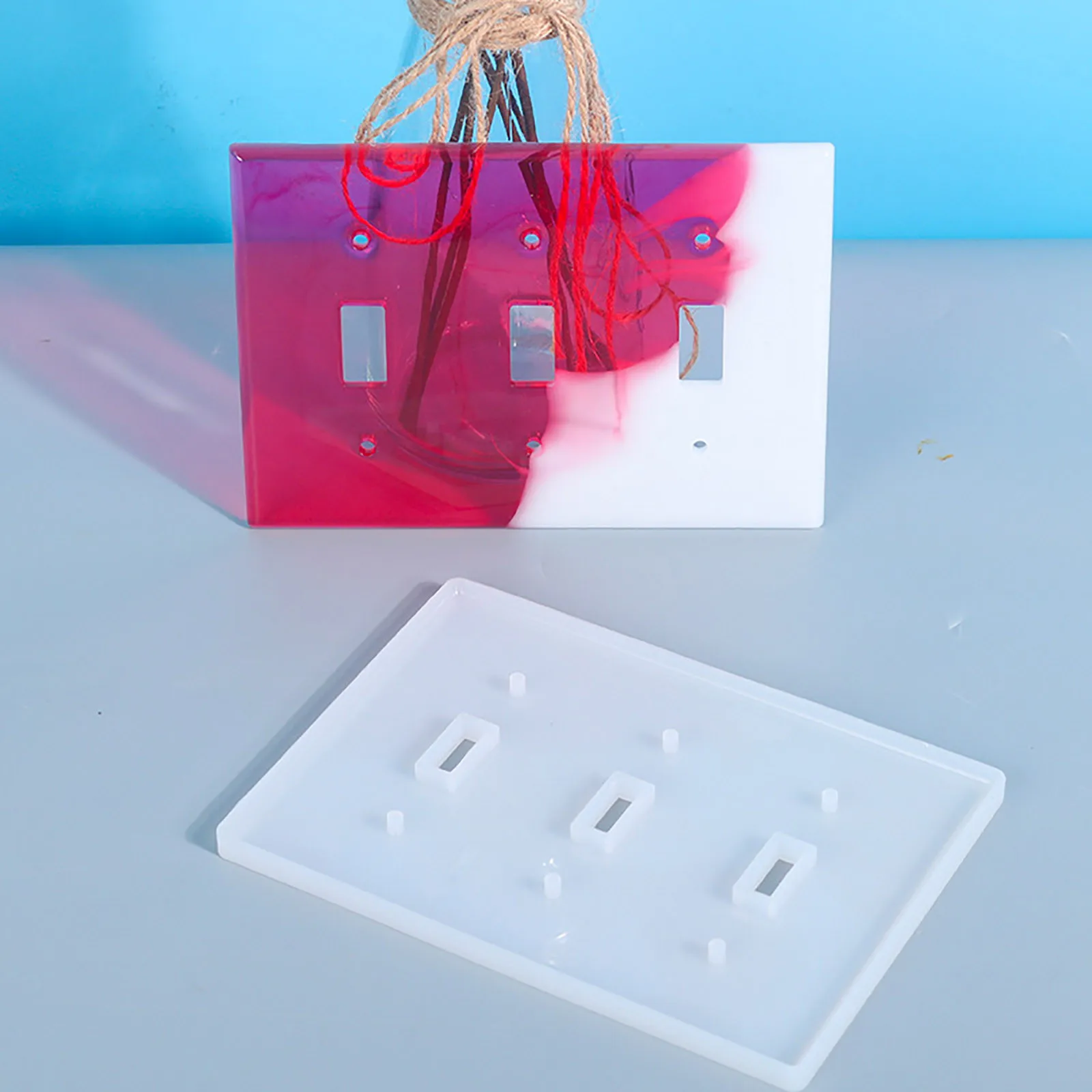 Силиконовые стены один двойной светильник переключатель пресс форма для DIY USB