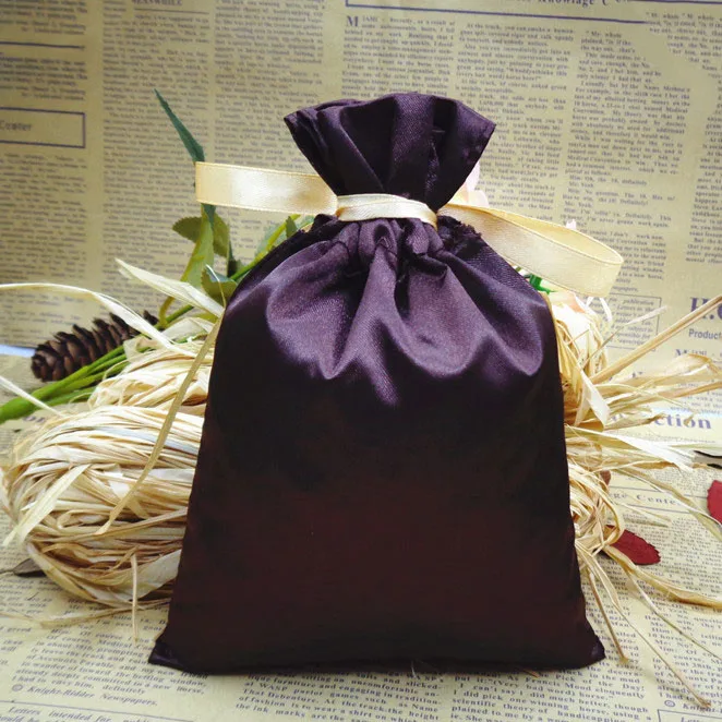 Шелковые подарочные пакеты с лентой 10 шт. | Украшения и аксессуары