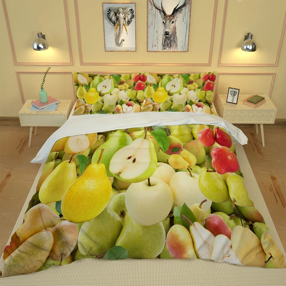 New yellow fruit bedding set 3d sets bed sheet duvet cover pillow case Home textiles | Дом и сад